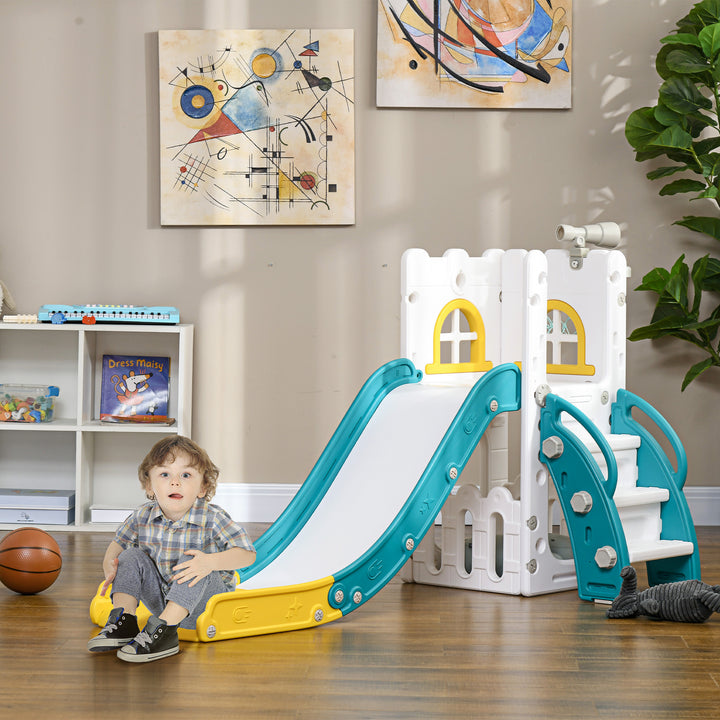 4 in 1 Toddler Slide with Basketball Hoop