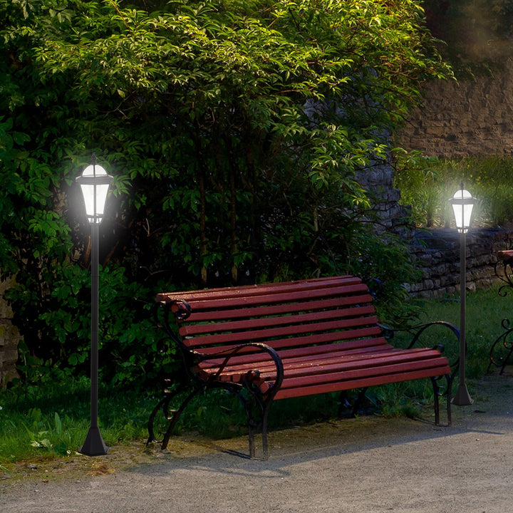 Solar LED Garden Lamps: 2 Water-Resistant Lanterns for Patio Pathway