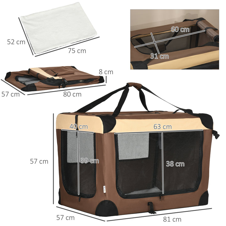 Cosy Carrier: Foldable Pet Transport with Plush Cushion