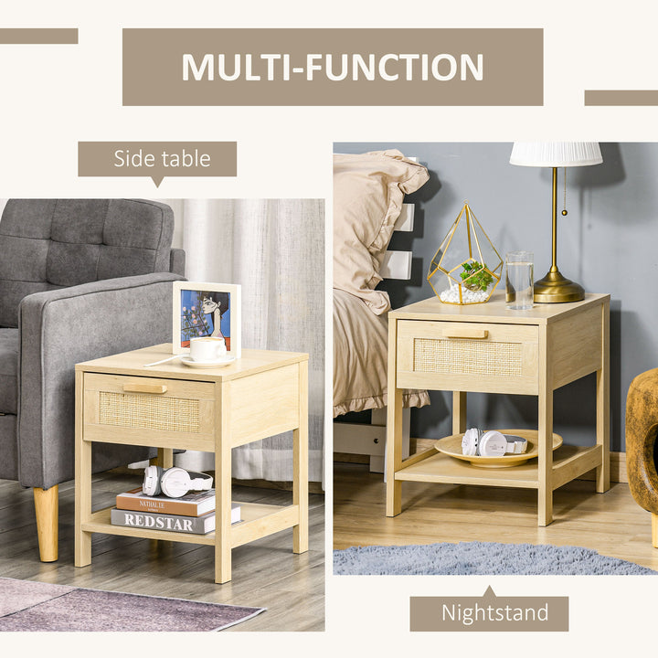 Bedside Nightstand Set of 2