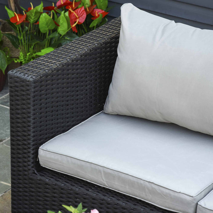 6-Seater Garden Rattan Wicker Sofa Set w/ Coffee Table