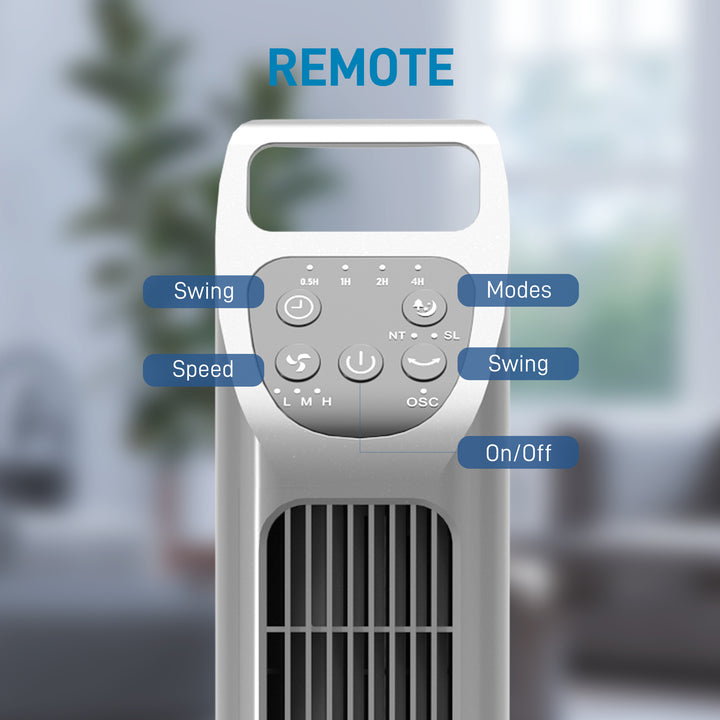 31" Oscillating Tower Fan with Remote Control