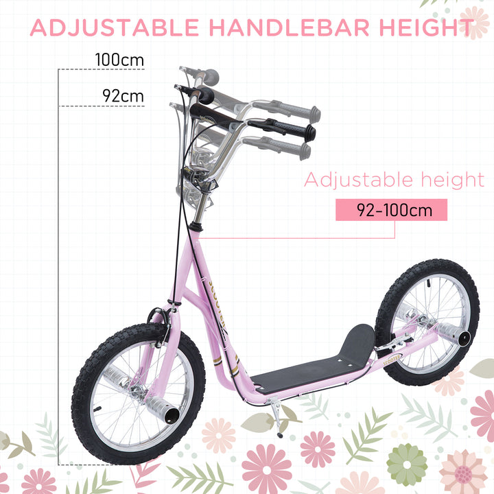 Youth Scooter Adult Teen Push Scooter Kids Children Stunt Scooter Bike Bicycle Ride On 16" Pneumatic Tyres