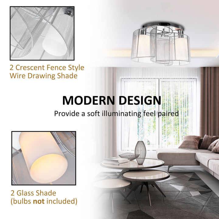 Modern Design Mini Style Flush Mount Ceiling Light with Flush Metal Finish Chandelier for Hallway