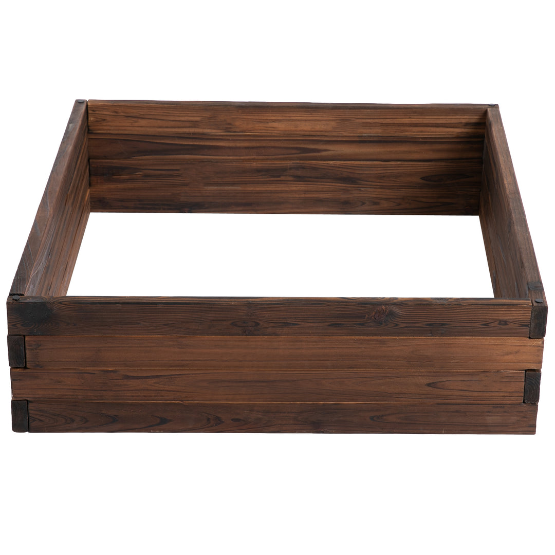 Raised Garden Bed Planter Box: Wooden Outdoor Patio Planter for Plant