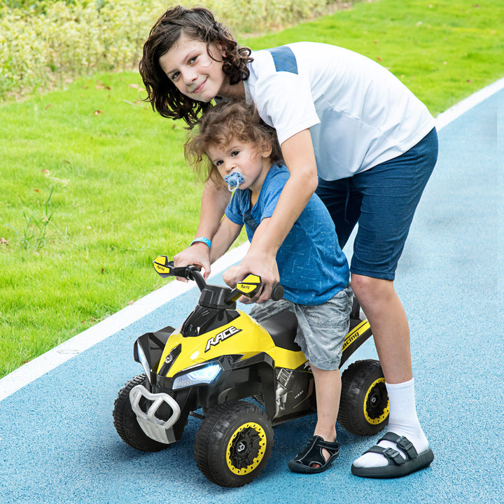 Toddler Kids Ride On Car Walker Foot To Floor Slider w/ Music Lights NO POWER Manual for 18 - 36 Months Yellow