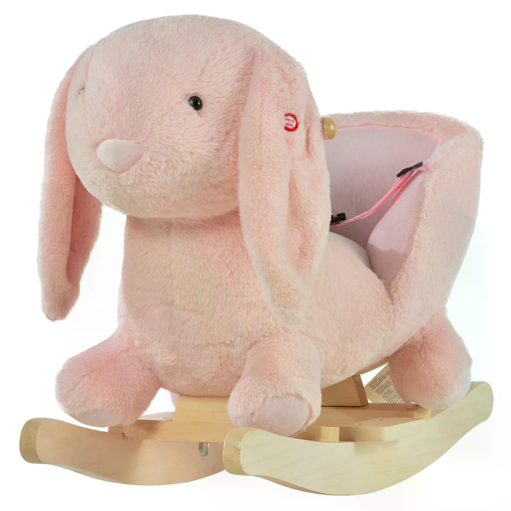 Plush Rocking Rabbit: Sound Effects Ride-On Toy for Toddlers