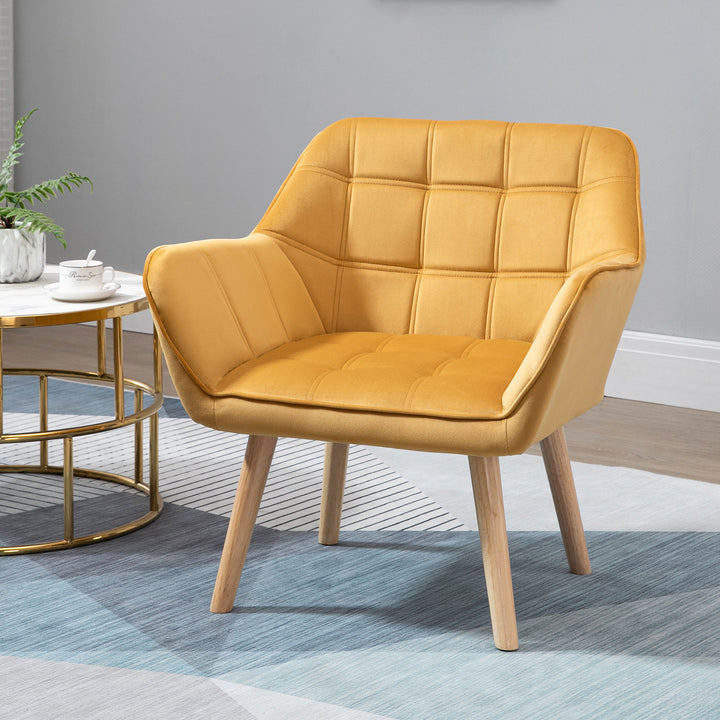 Accent Armchair Duo: Plush Padded Seating with Slanted Back