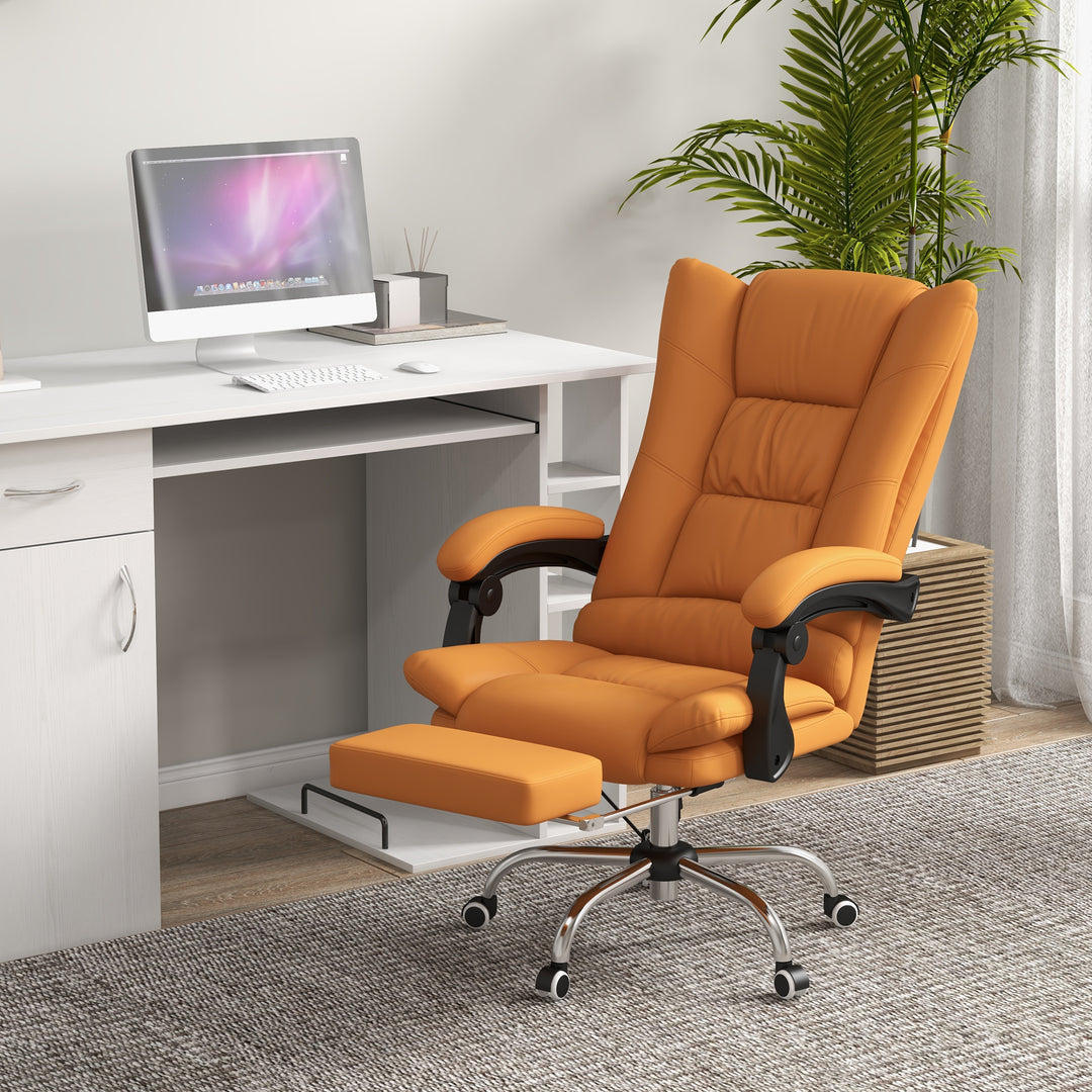 Vinsetto Vibration Massage Office Chair, Light Brown