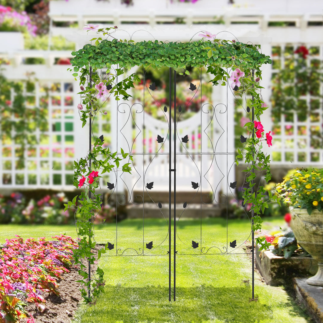 Metal Trellis Set: Leaf Design Plant Support Frames