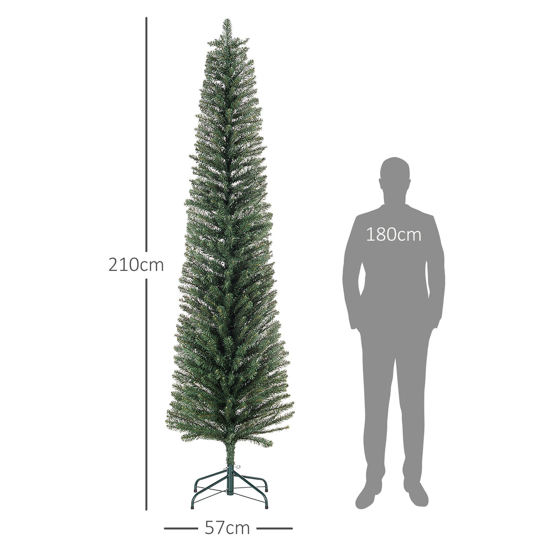 7ft Artificial Bare Pencil Christmas Tree - Green