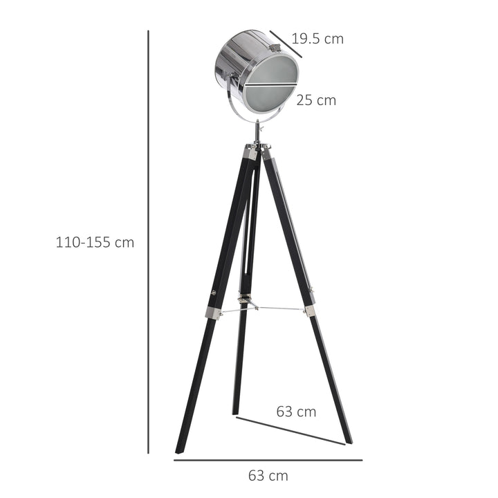 Industrial Style Adjustable Tripod Floor Lamp