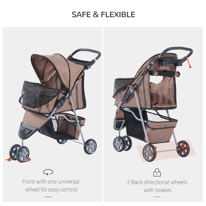 Lightweight Folding Dog Stroller with Cover