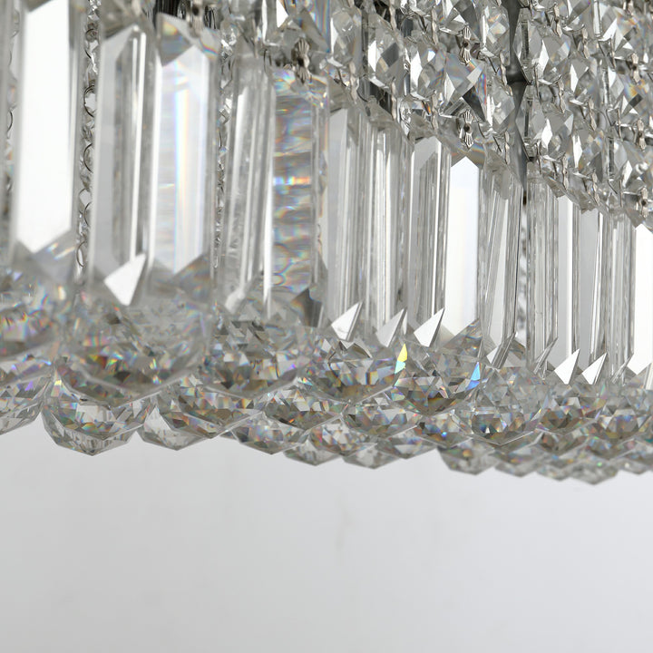 Modern Crystal Ceiling Light Square Crystal Chandelier for Living Room