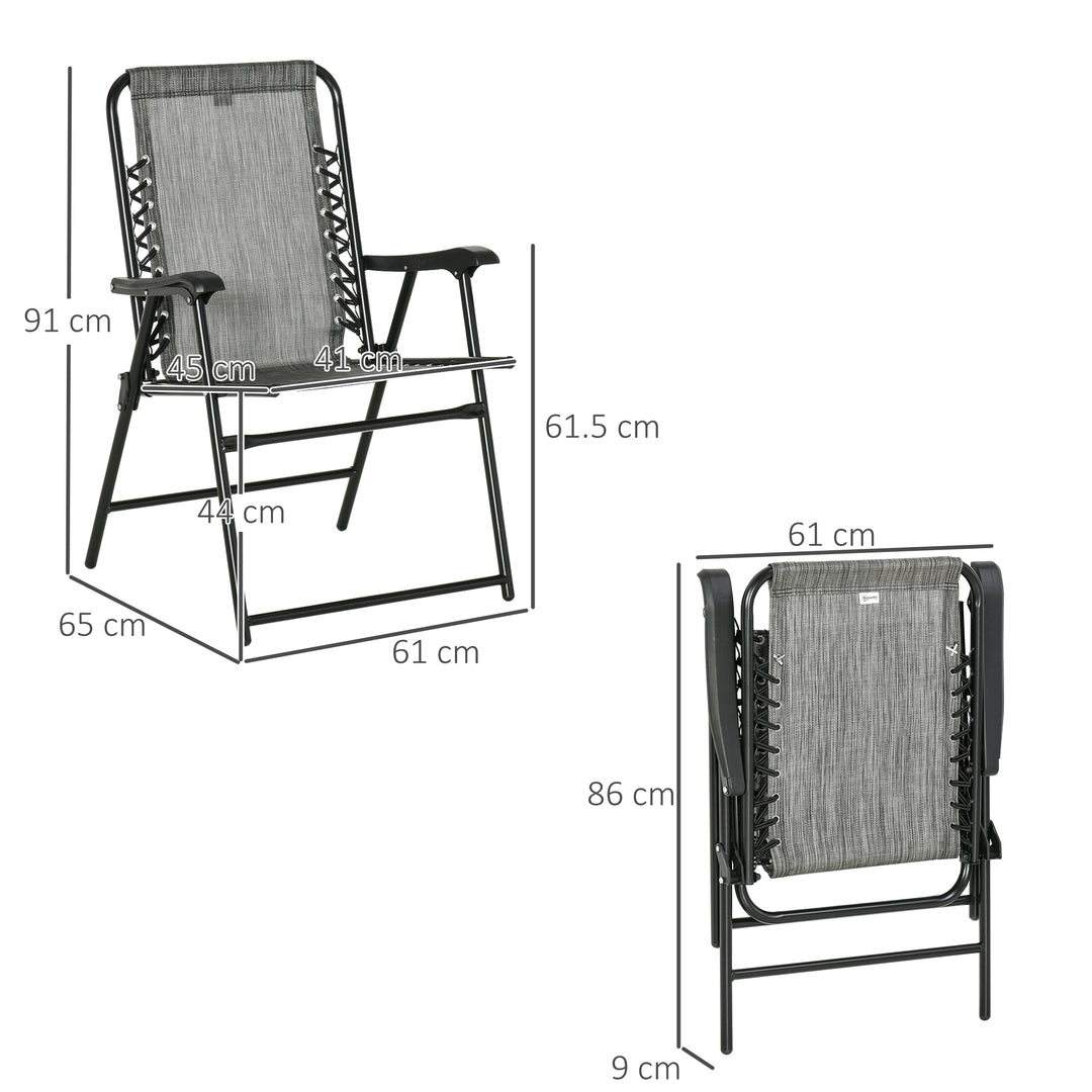 2 Pieces Foldable Chair Set