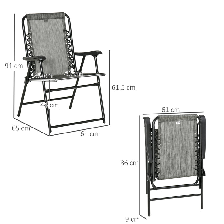 2 Pieces Foldable Chair Set