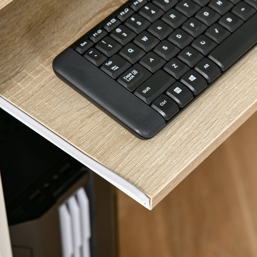 HOMCOM Compact Desk with Keyboard Tray