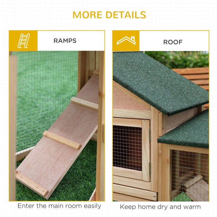 Deluxe Two-Storey Wooden Bunny Rabbit Hutch