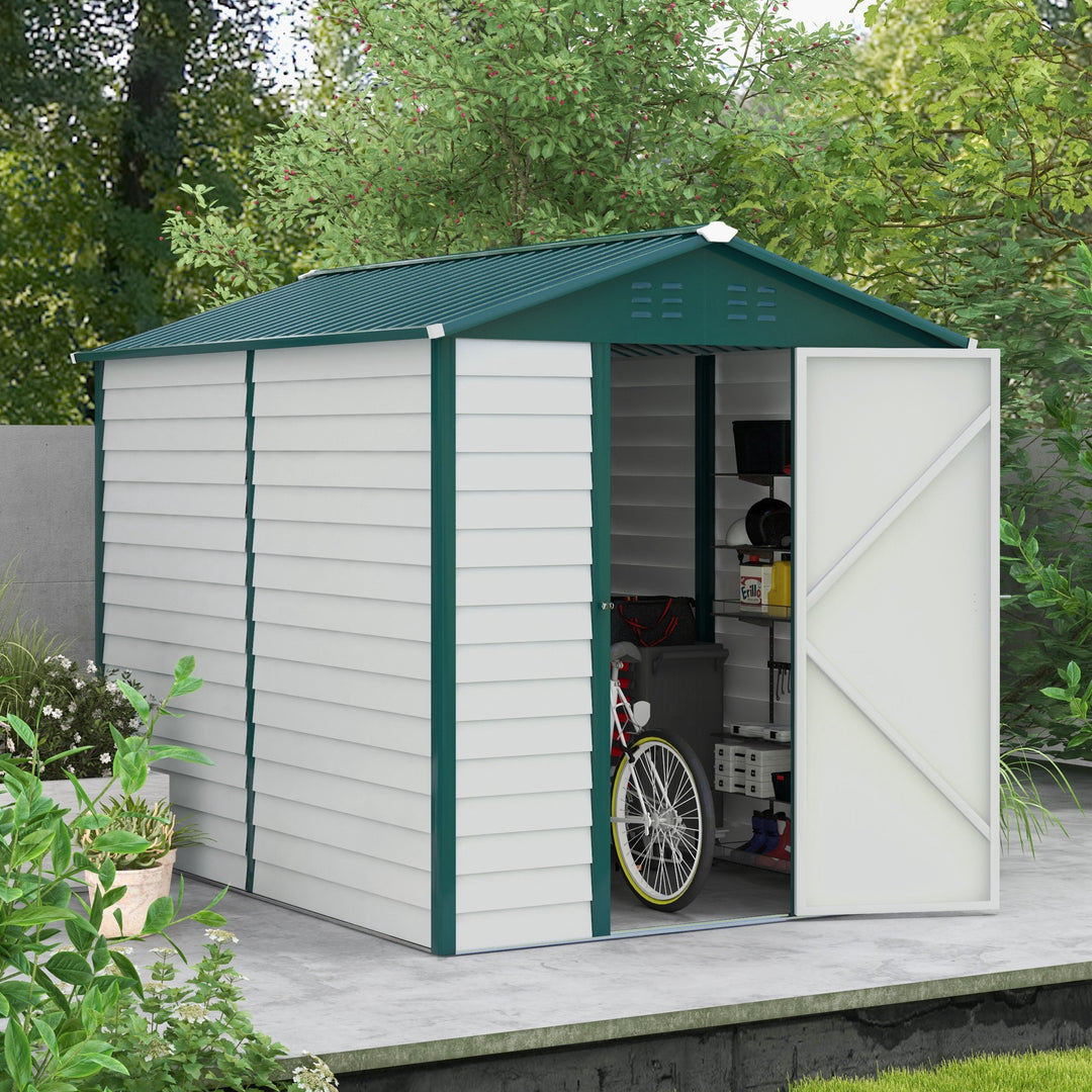 9FT x 6FT Galvanized Metal Garden Shed