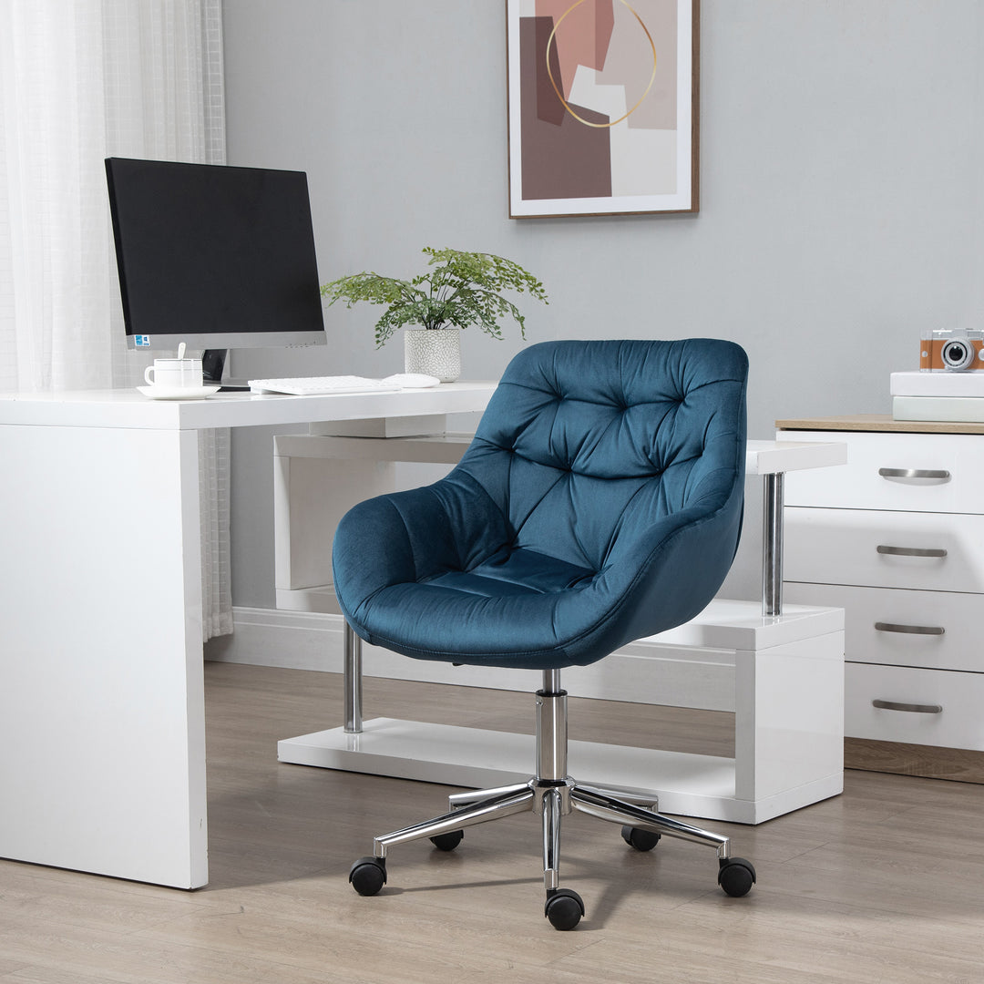 Vinsetto Velvet Office Chair, Blue