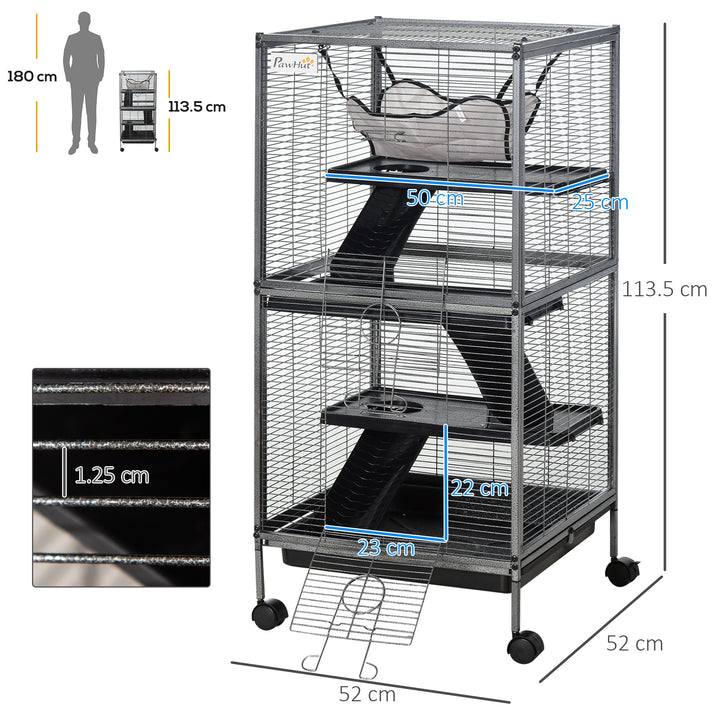 Small Animal Cage with Wheels Pet Home for Chinchillas