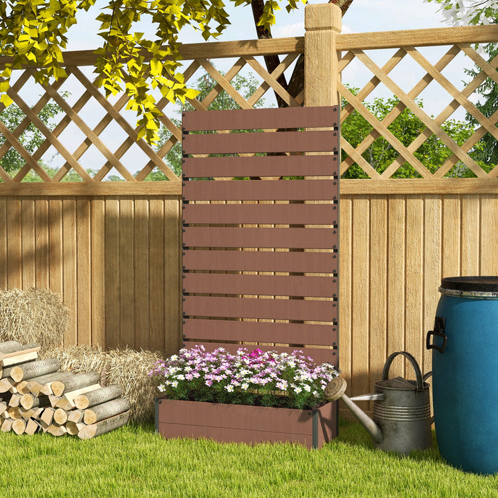 Wood-plastic Composite Raised Planter with Climbing Trellis