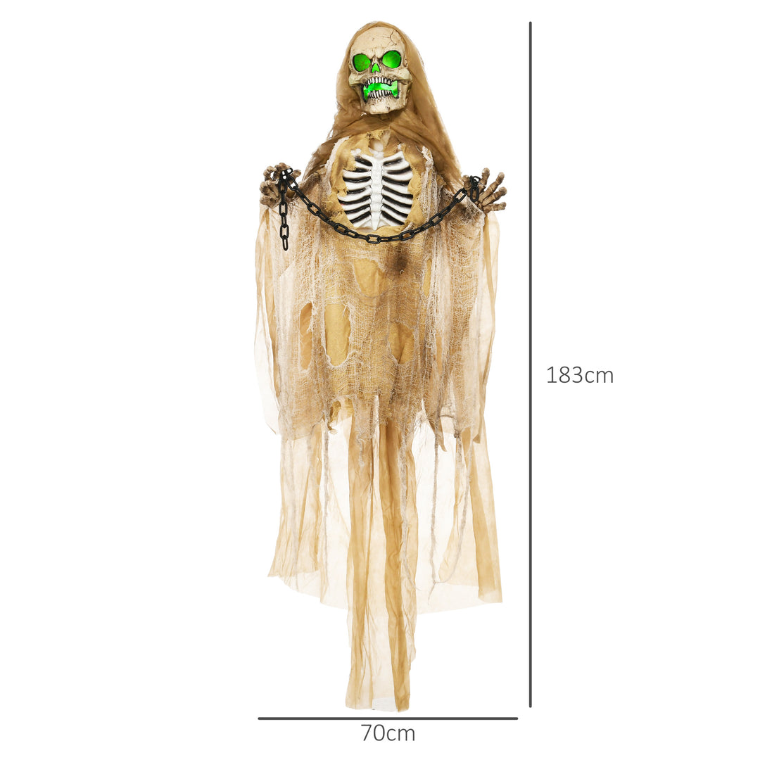 183cm 72" Hanging Skeleton Outdoor Halloween Decoration