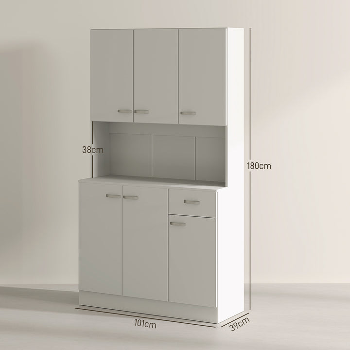 Freestanding Kitchen Pantry Storage Cabinet - White