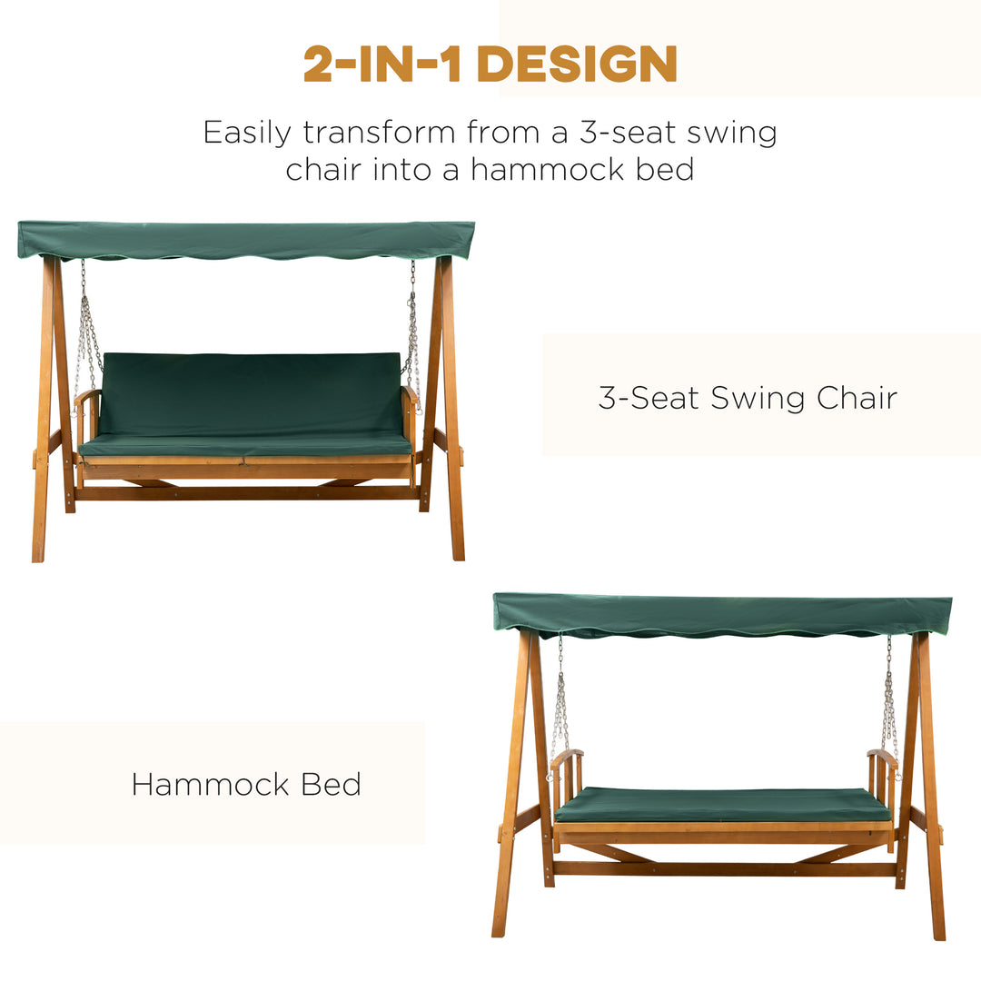 Wooden Garden 3-Seater Outdoor Swing Chair