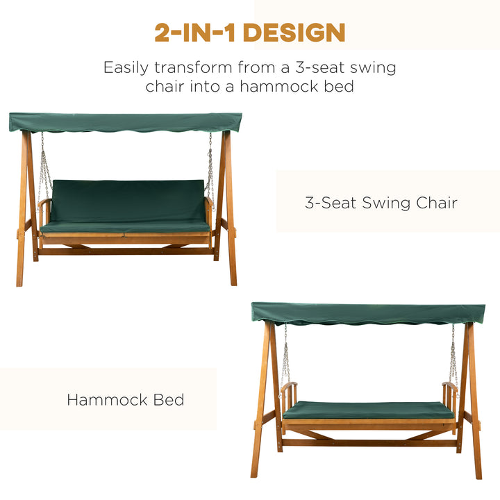 Wooden Garden 3-Seater Outdoor Swing Chair