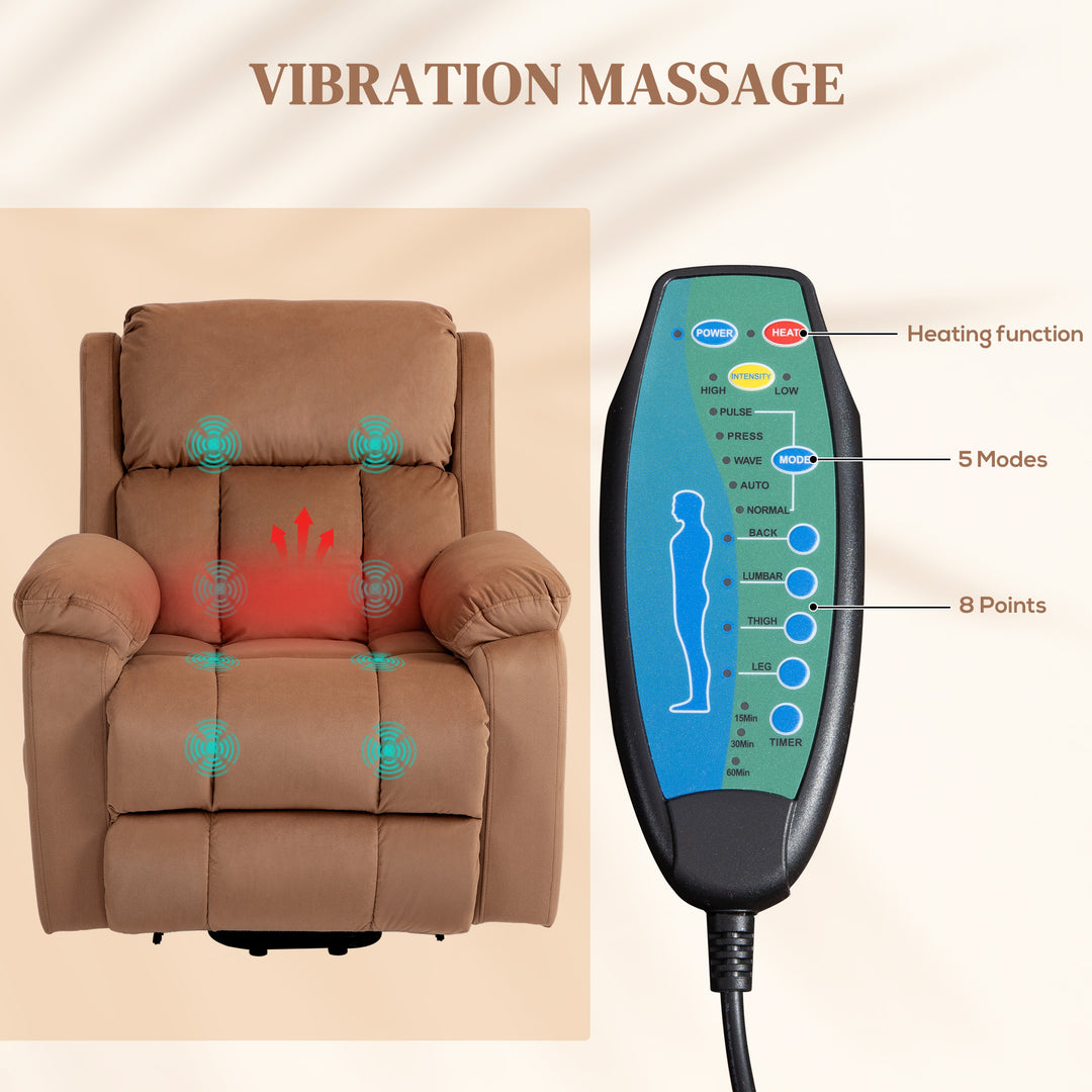 Power Lift Riser and Recliner Chair with Vibration Massage