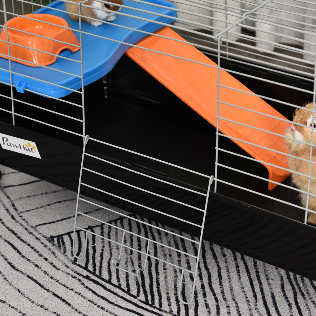 Pet Abode: 2-Tier Small Animal Cage with Accessories