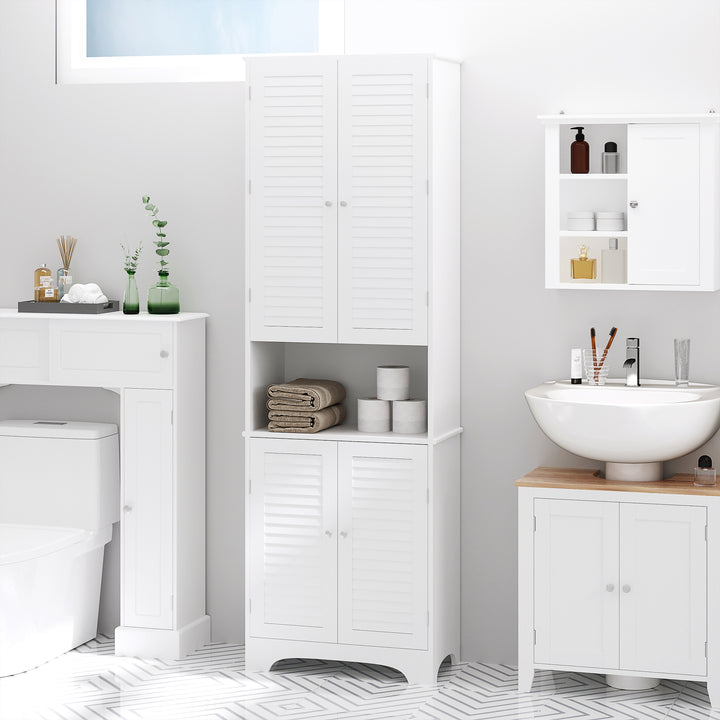 HOMCOM MDF Freestanding Bathroom Storage Cabinet