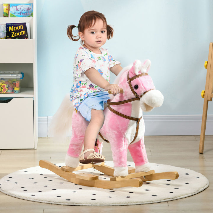 Wooden Rocking Horse with Music