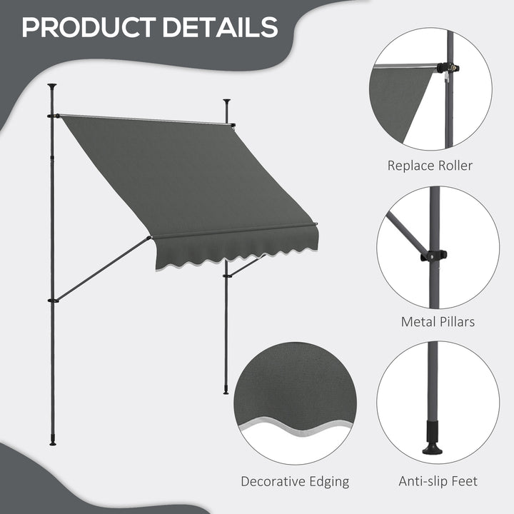 2.5 x 1.2m Retractable Awning