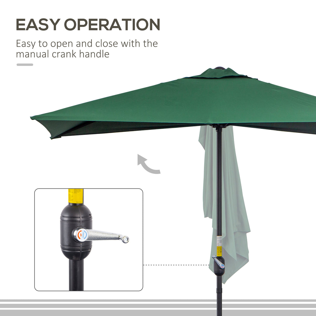 Waterproof Semi-Circular Balcony Sunshade: Crank Handle