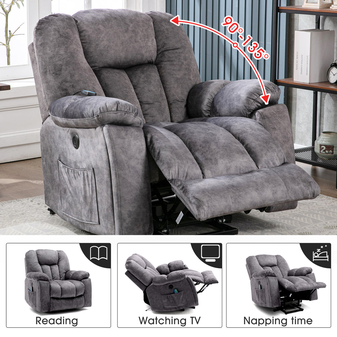 Power Massage Lift Recliner Chair with Heat and Vibration