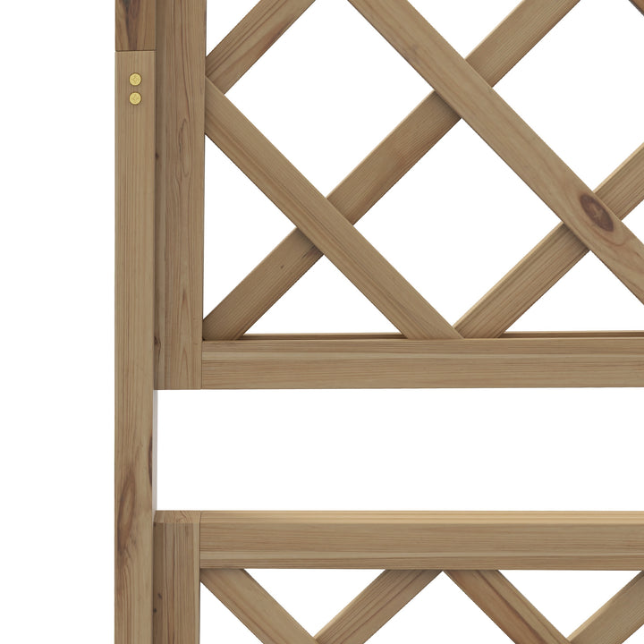 Wooden Trellis Planter Box