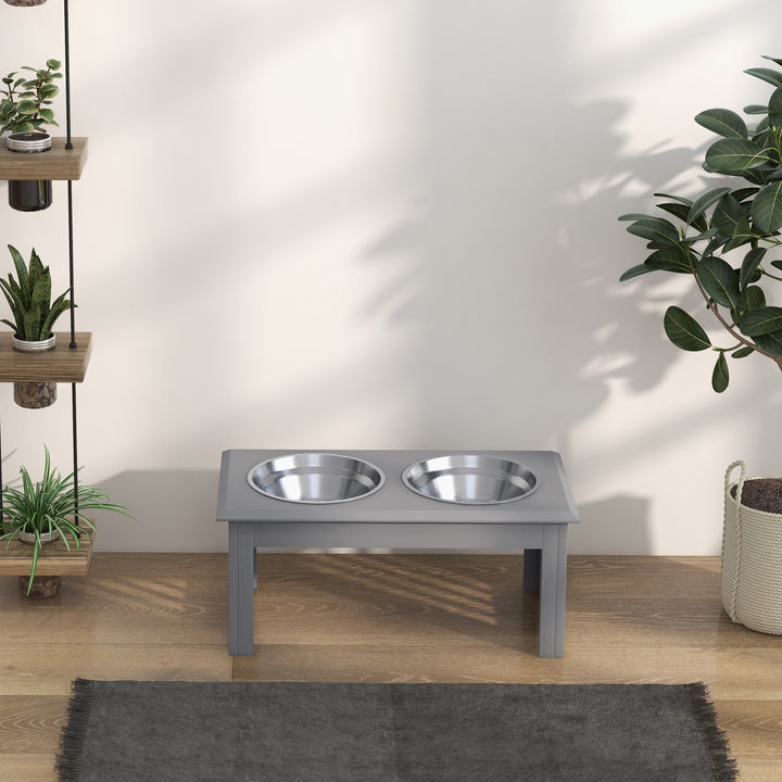 Raised Dog Feeding Bowls with Stand