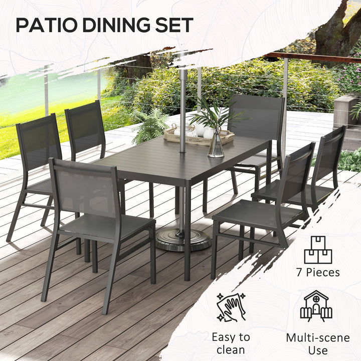 Seven-Piece Steel Dining Set