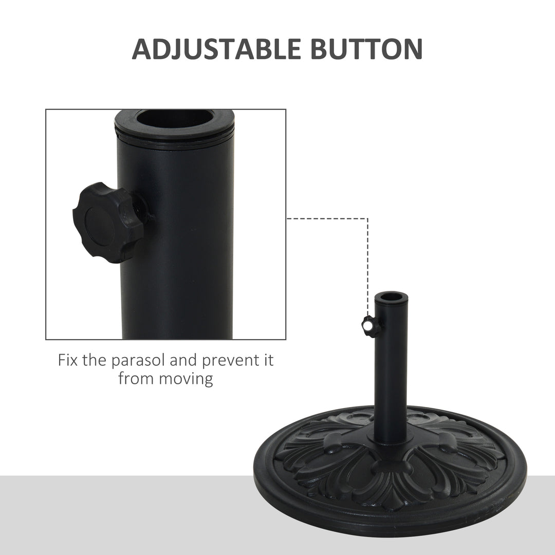 Round Parasol Base Heavy Duty Cement Stand Umbrella Holder Garden