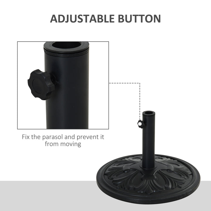 Round Parasol Base Heavy Duty Cement Stand Umbrella Holder Garden