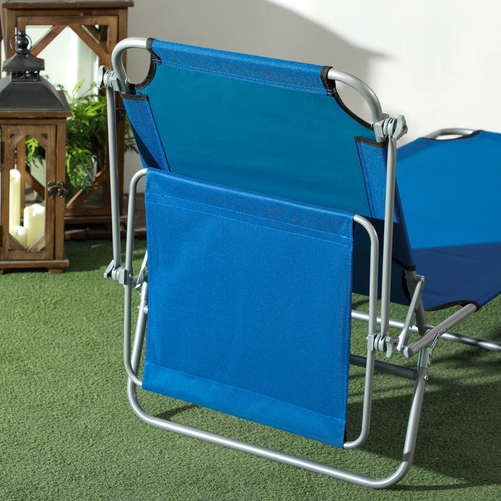 Outdoor Foldable Sun Lounger Set of 2