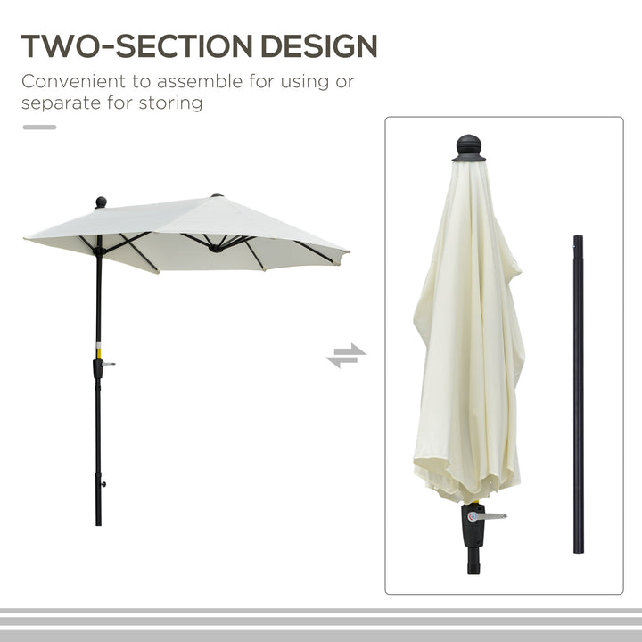 Waterproof Half Parasol: Crank-Operated Sunshade for Balconies & Gardens