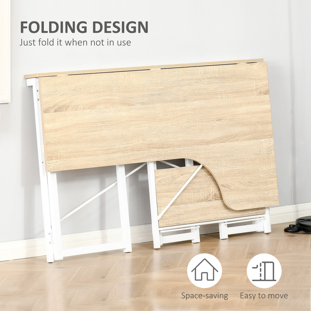 HOMCOM Folding L-Shaped Desk