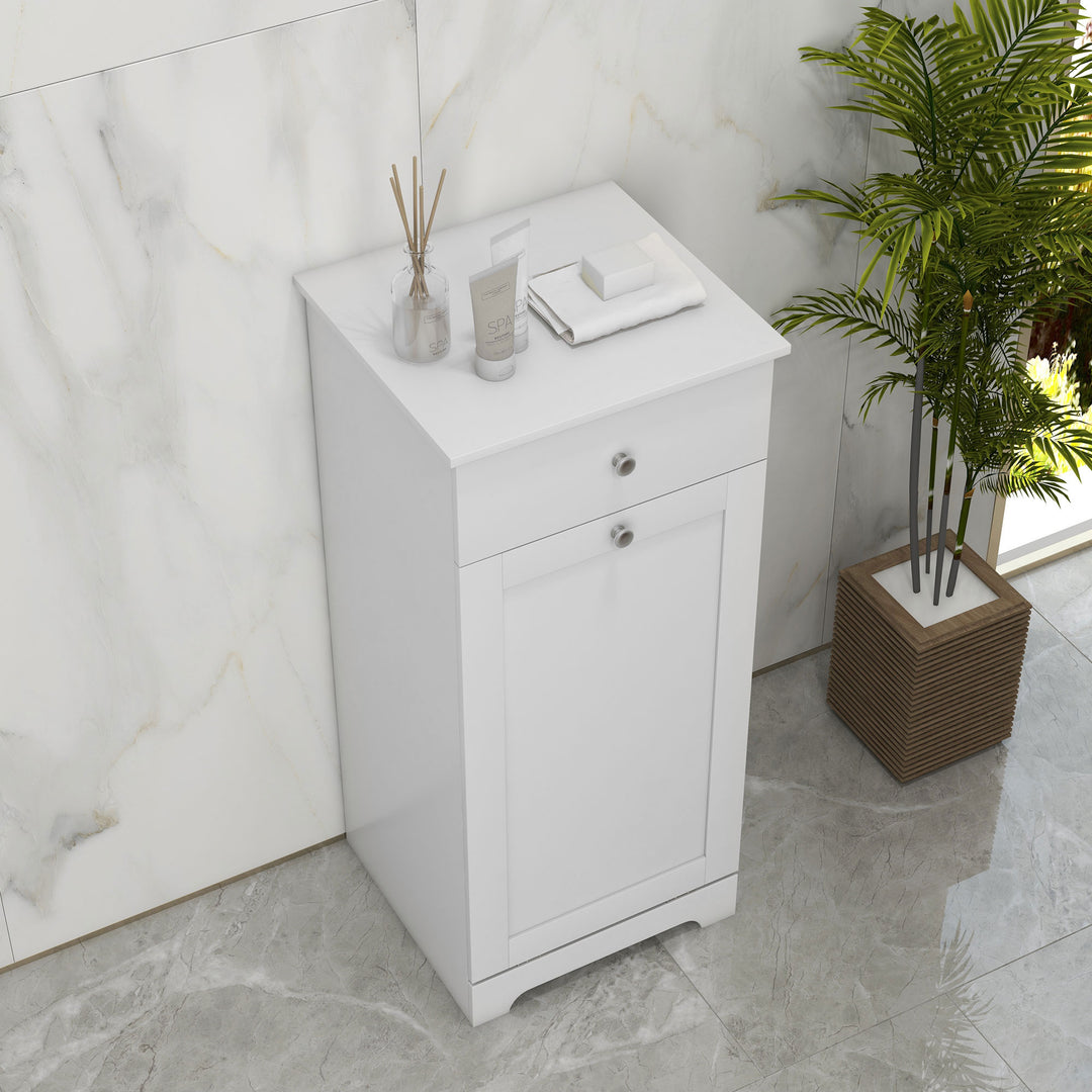 HOMCOM Bathroom Cabinet with Laundry Basket