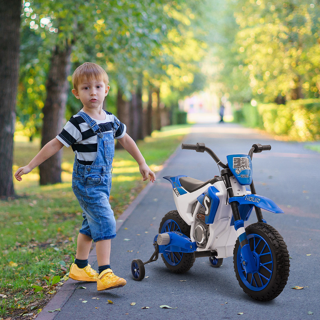 12V Kids Electric Motorbike Ride On Motorcycle Vehicle Toy with Training Wheels for 3-5 Years Old