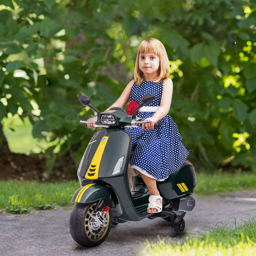 12V Vespa Licensed Kids Electric Motorbike w/ Music