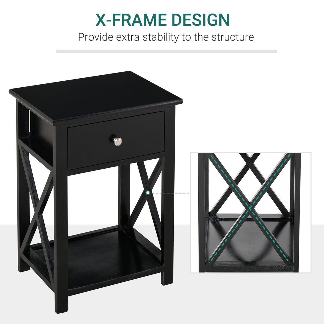 Traditional Accent End Table With 1 Drawer