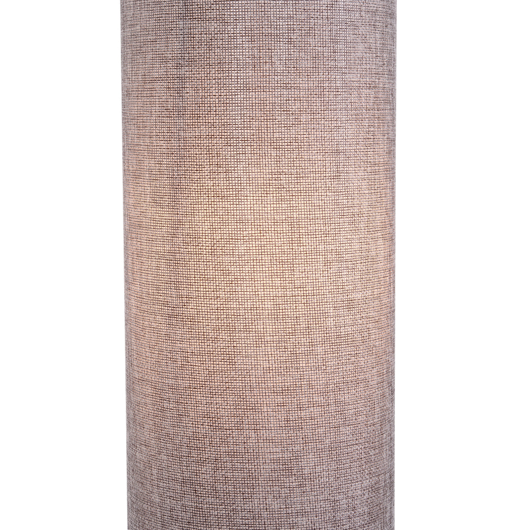 120H cm Wooden Base Fabric Floor Lamp with Linen Fabric